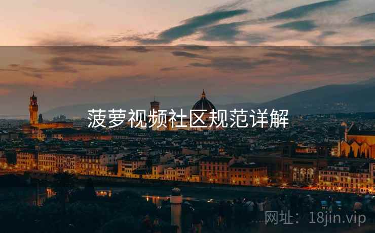 菠萝视频社区规范详解