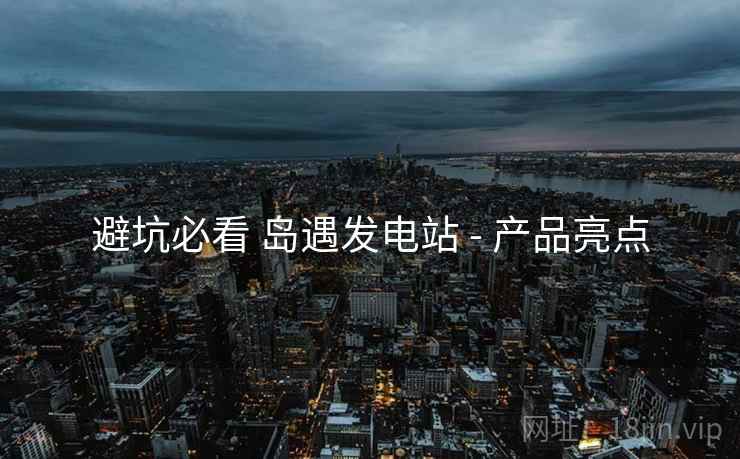 避坑必看 岛遇发电站 - 产品亮点