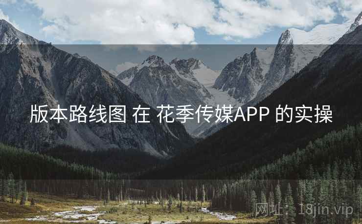 版本路线图 在 花季传媒APP 的实操