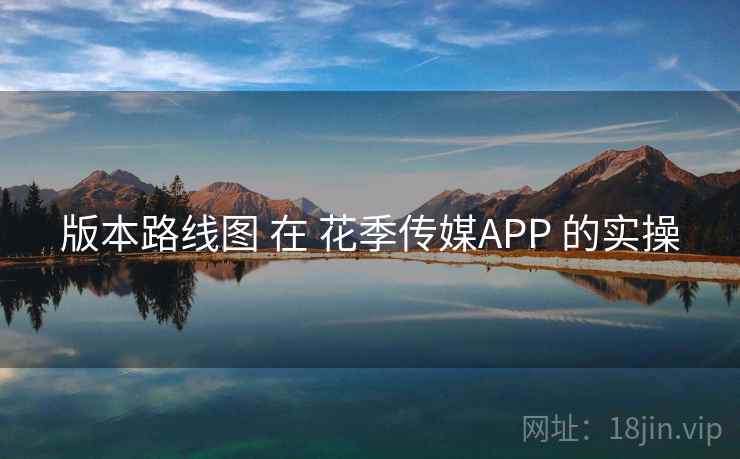 版本路线图 在 花季传媒APP 的实操