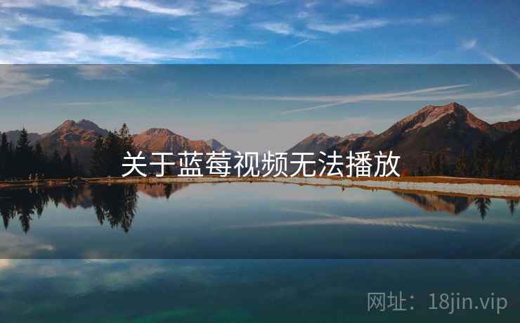 关于蓝莓视频无法播放