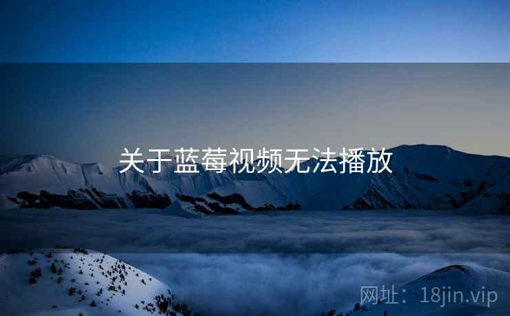 关于蓝莓视频无法播放