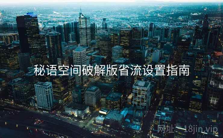 秘语空间破解版省流设置指南